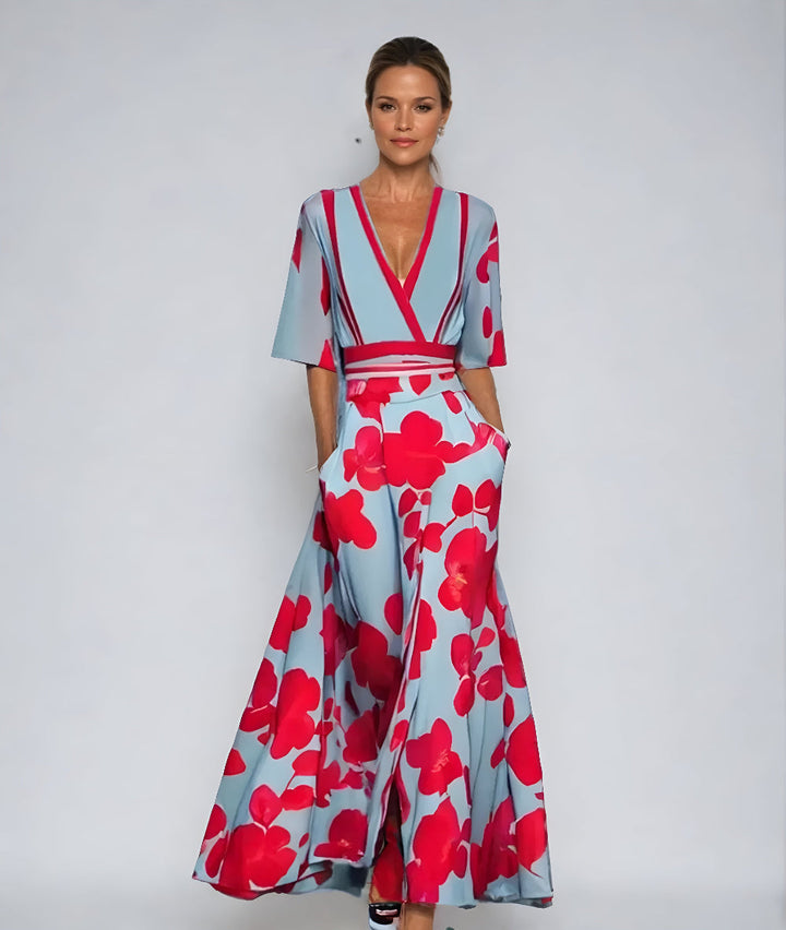 Floral Wrap Maxi Dress – Women's Casual Dress | Elvira