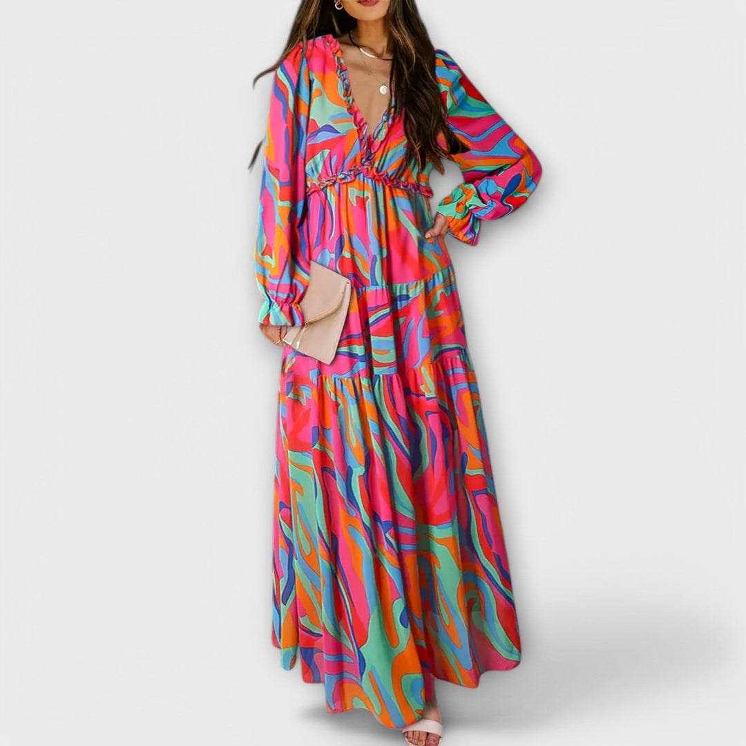 Floral Wrap Maxi Dress – Women's Casual Dress | Liora