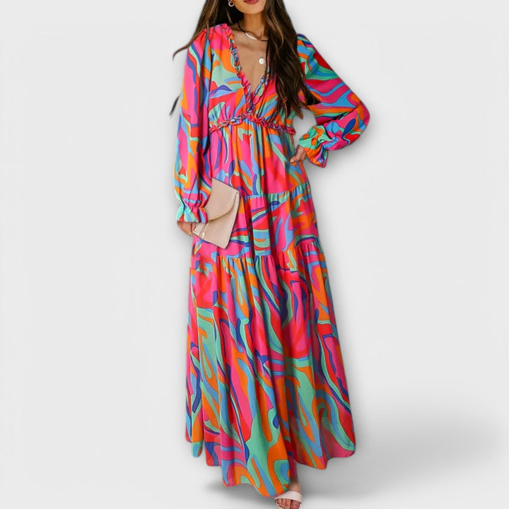 Floral Wrap Maxi Dress – Women's Casual Dress | Liora