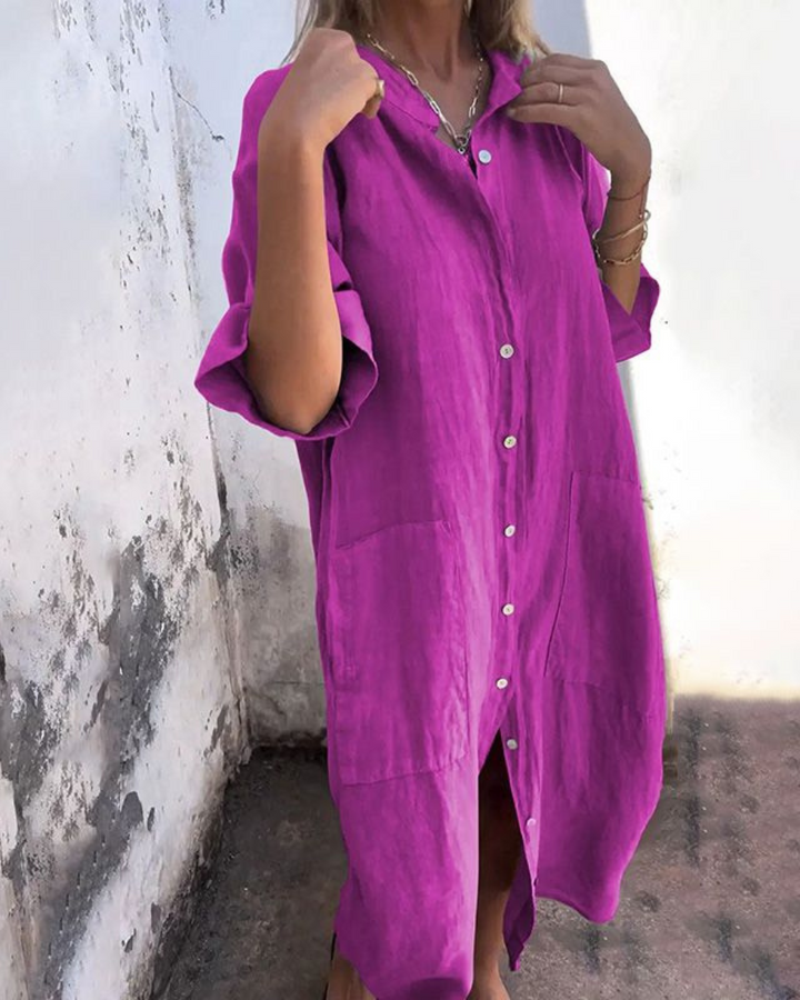 Boho Shirt Dress – Women's Casual Dress | Natalia