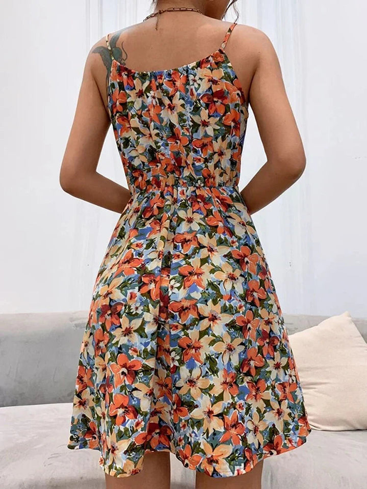 Floral Smocked Mini Dress – Women's Summer Dress | Naiara