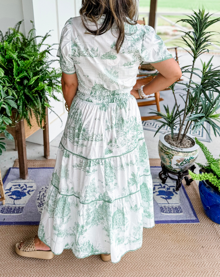 Printed Tiered Maxi Dress – Women's Casual Dress | Eliana