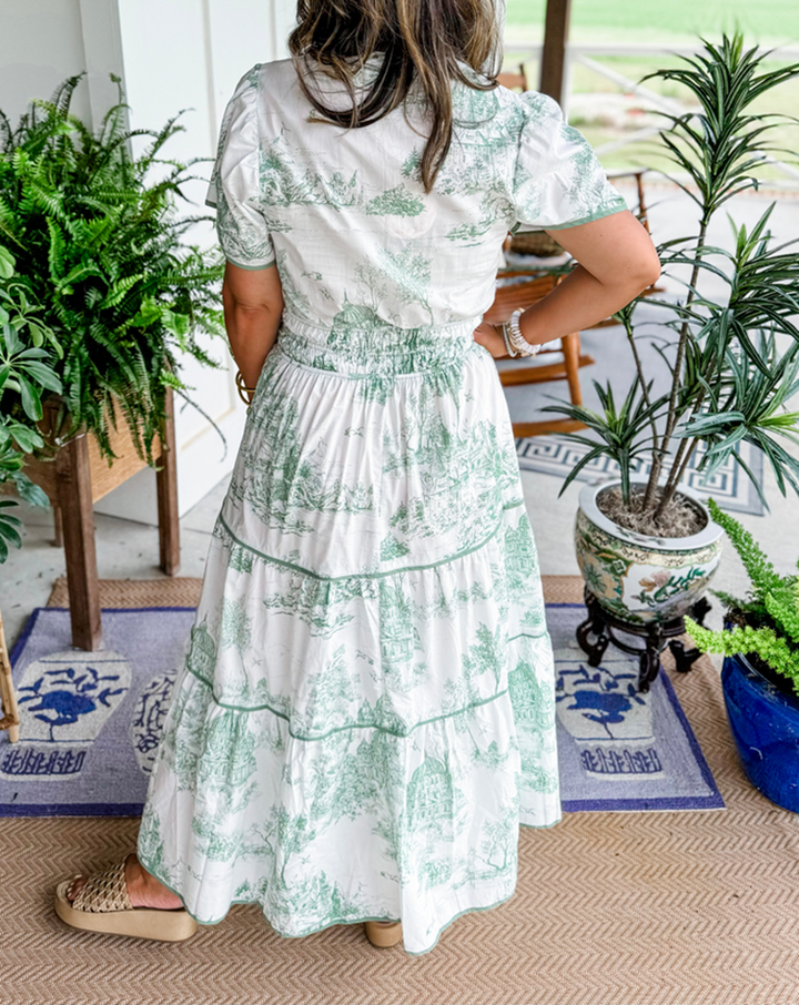Printed Tiered Maxi Dress – Women's Casual Dress | Eliana
