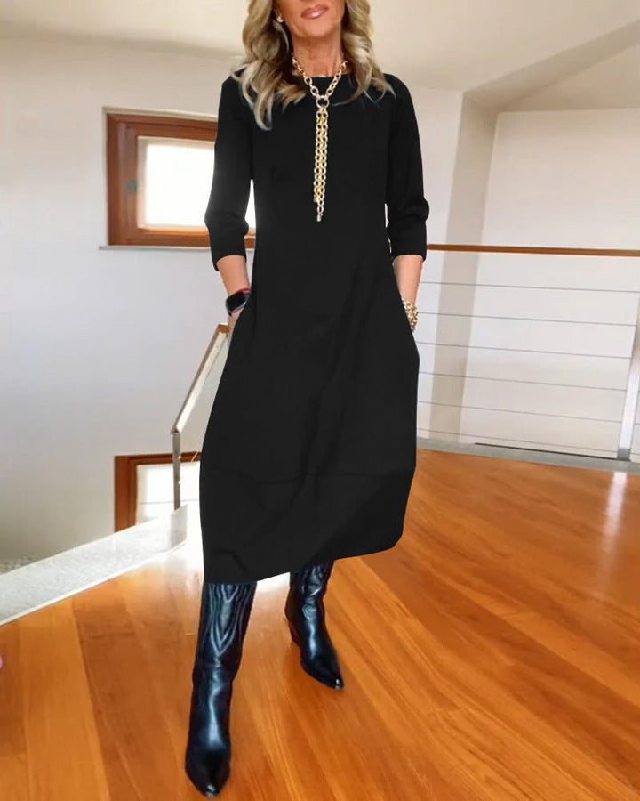 Pocket Midi Dress – Women's Elegant Dress | Callista