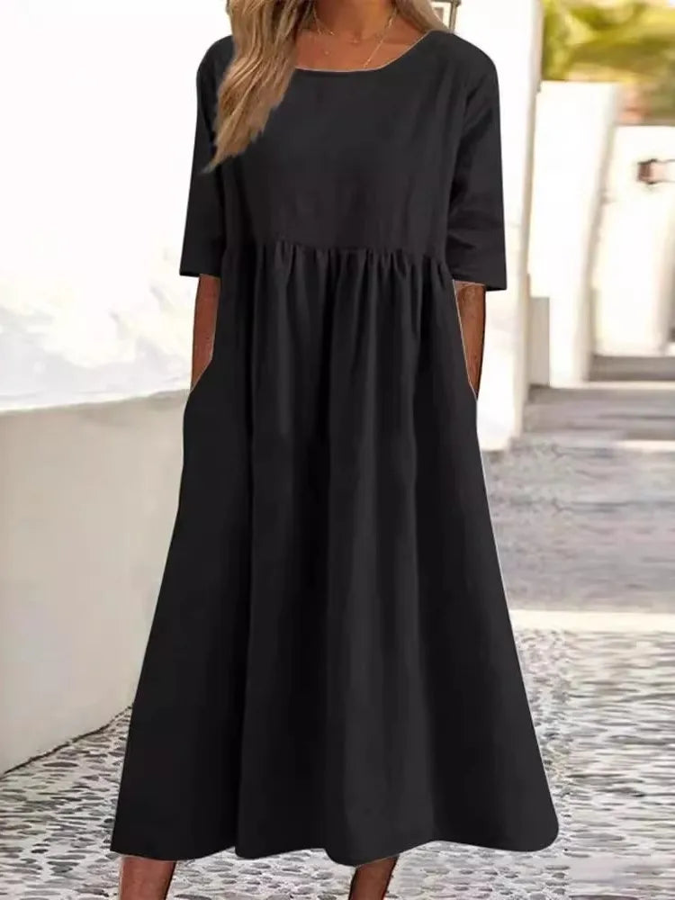 Smocked Maxi Dress – Women's Casual Dress | Elara