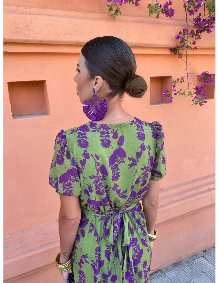 Floral Wrap Midi Dress – Women's Casual Summer Dress | Isabella