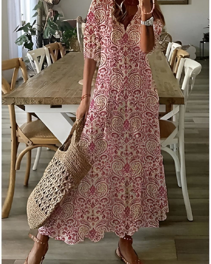 Floral V-Neck Maxi Dress – Women's Summer Dress | Isabella