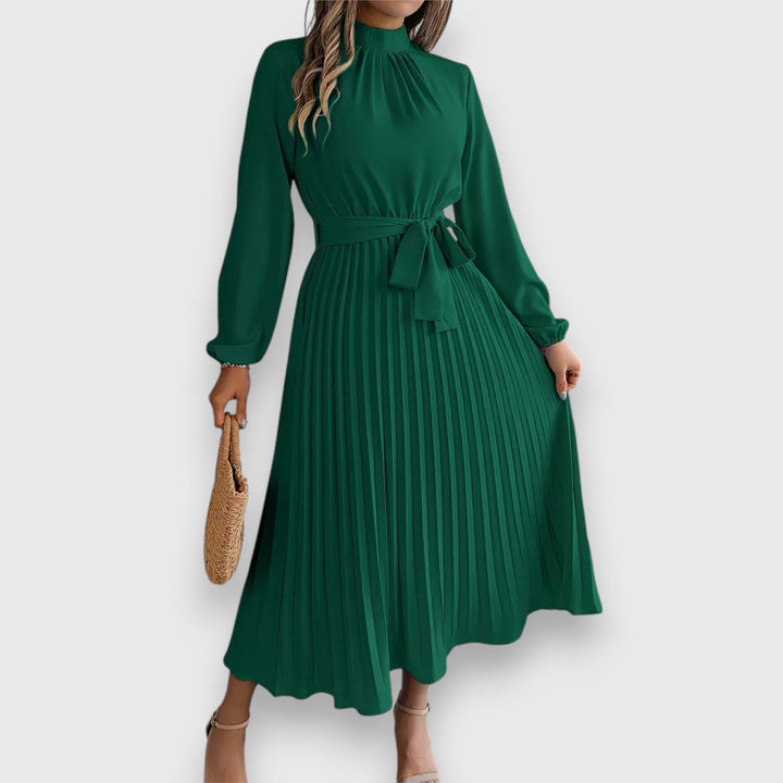 Pleated Midi Dress – Women's Elegant Dress | Valentina