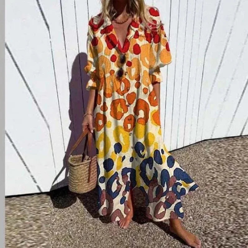 Boho Lace Maxi Dress – Women's Casual Summer Dress | Seraphina
