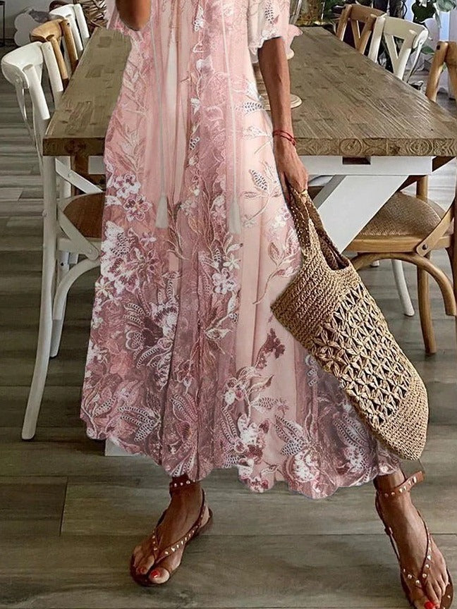 Floral Maxi Dress – Women's Casual Summer Dress | Seraphina