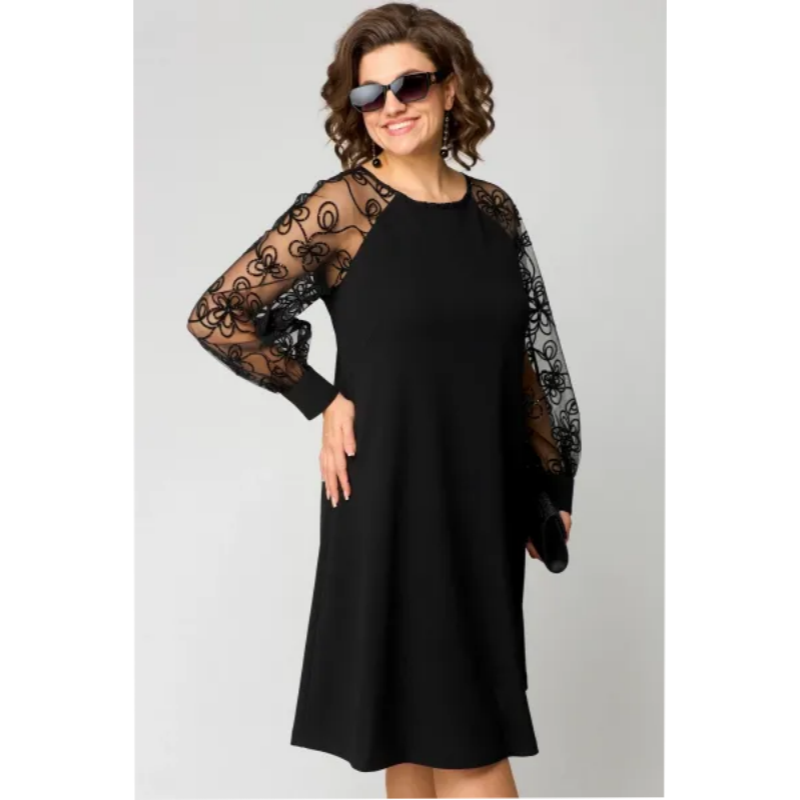 Lace Mesh Midi Dress – Women's Cocktail Dress | Clara