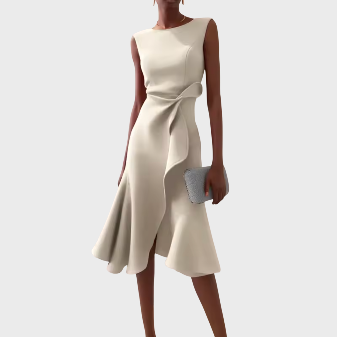 Satin One-Shoulder Midi Dress – Women's Cocktail Dress | Liora