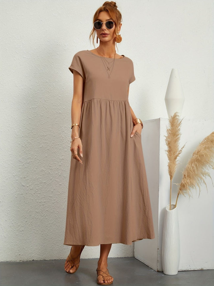 Smocked Maxi Dress – Women's Casual Summer Dress | Camille