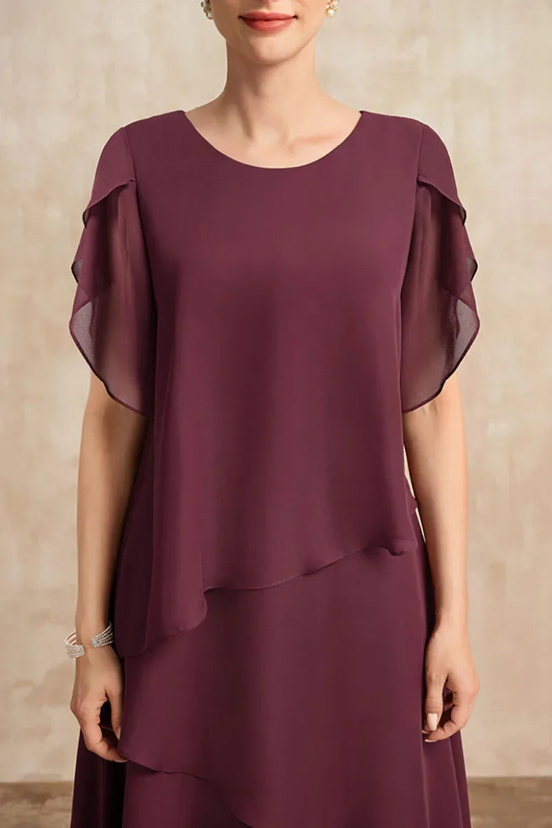 Flutter Sleeve Tiered Ruffle Midi Dress – Women's Casual Dress | Clara