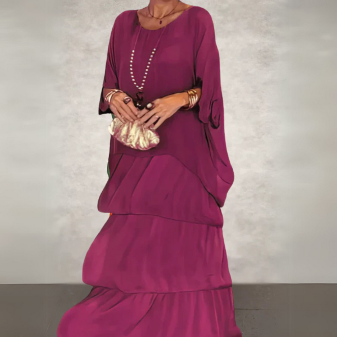 Batwing Sleeve Maxi Dress – Women's Casual Dress | Lorena