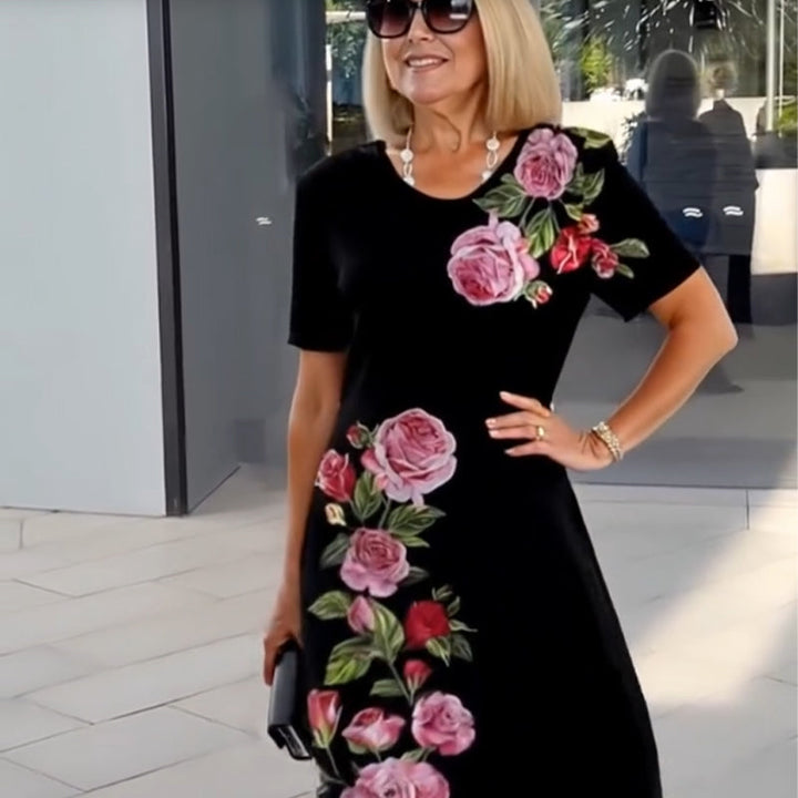 Floral Fitted Maxi Dress – Women's Elegant Dress | Seraphina