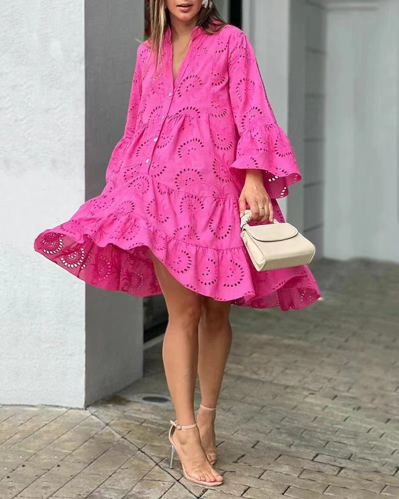 Balloon Sleeve Mini Dress – Women's Casual Dress | Amara