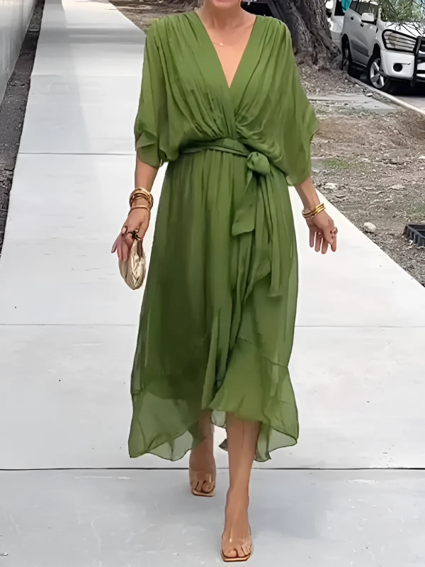 Wrap Midi Dress – Women's Casual Dress | Sylvia