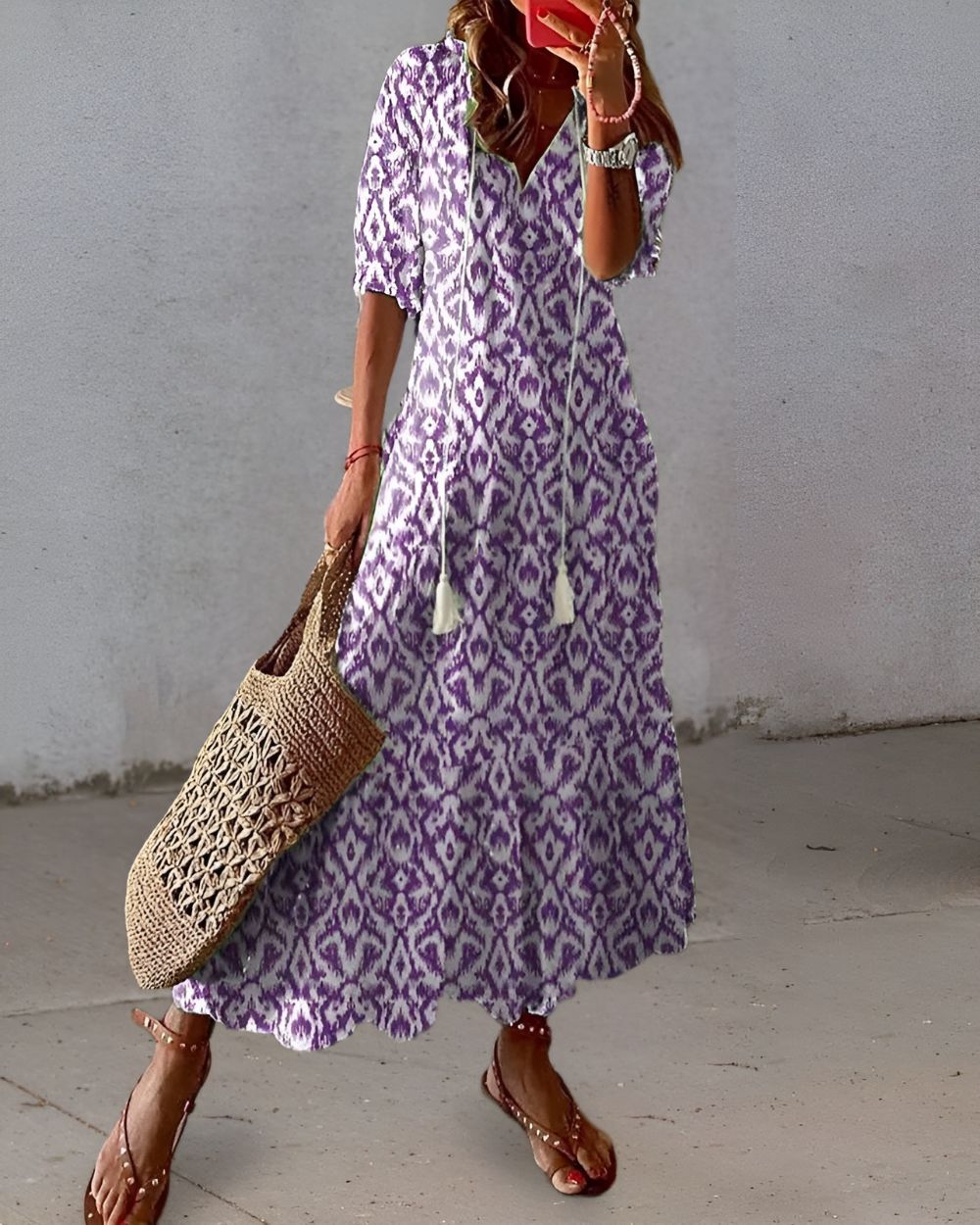Floral V-Neck Maxi Dress – Women's Summer Dress | Isabella