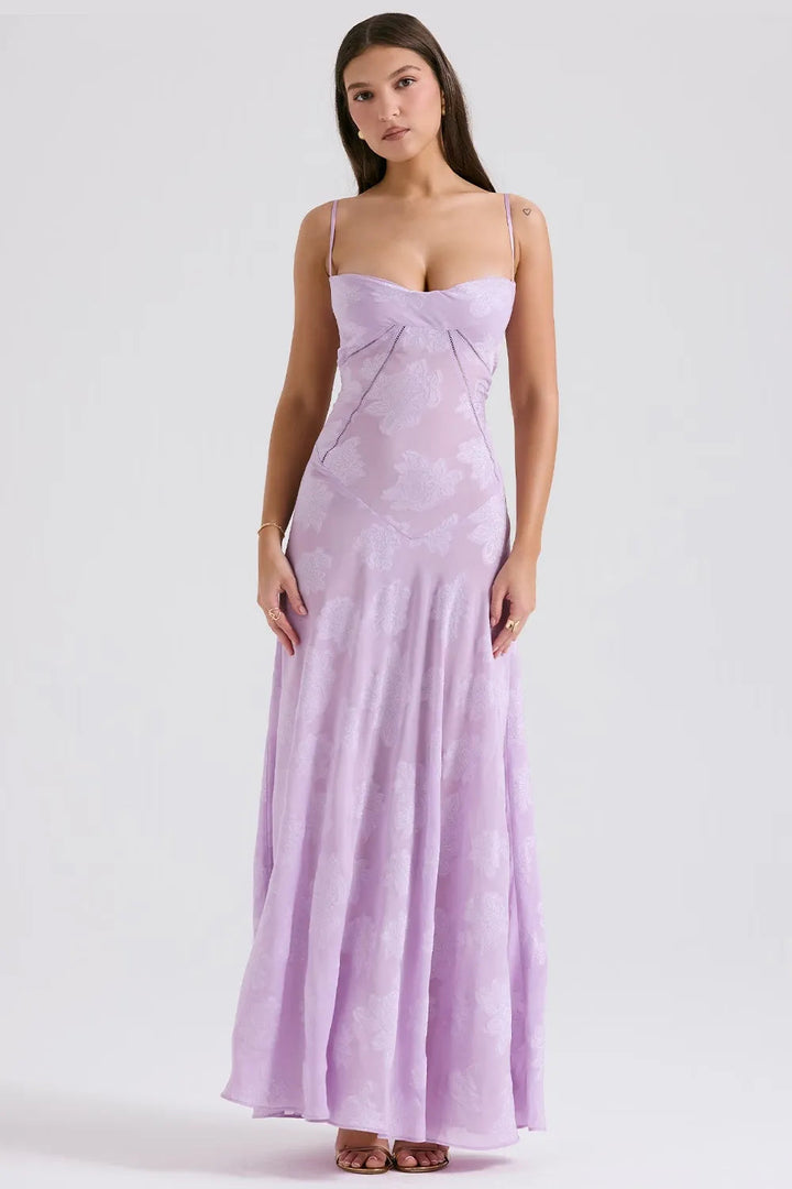 Open Back Maxi Dress – Women's Elegant Dress | Seraphina