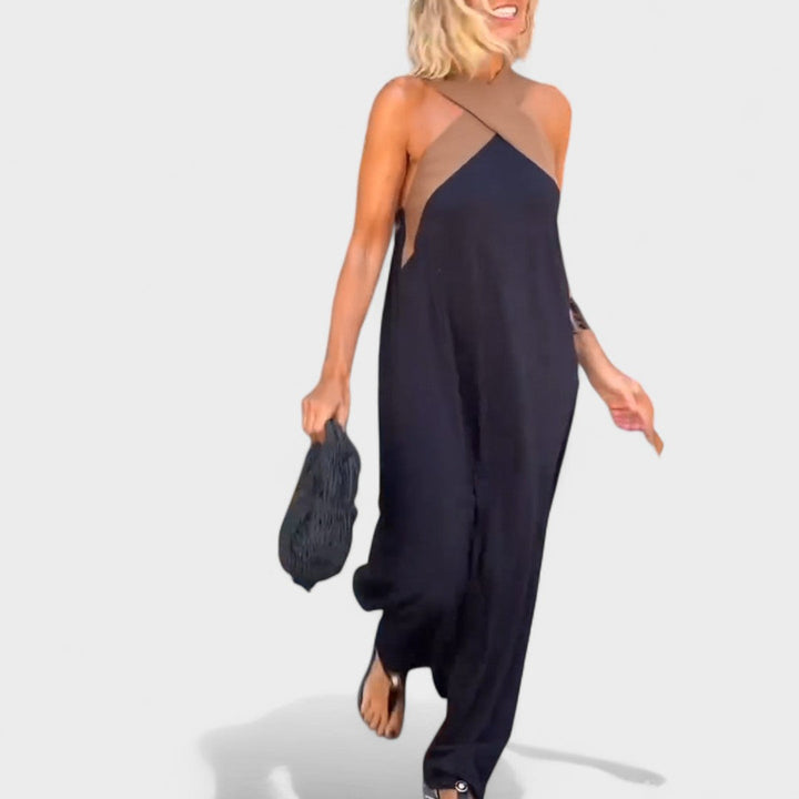 Halter Cross Neck Maxi Dress – Women's Casual Summer Dress | Celeste