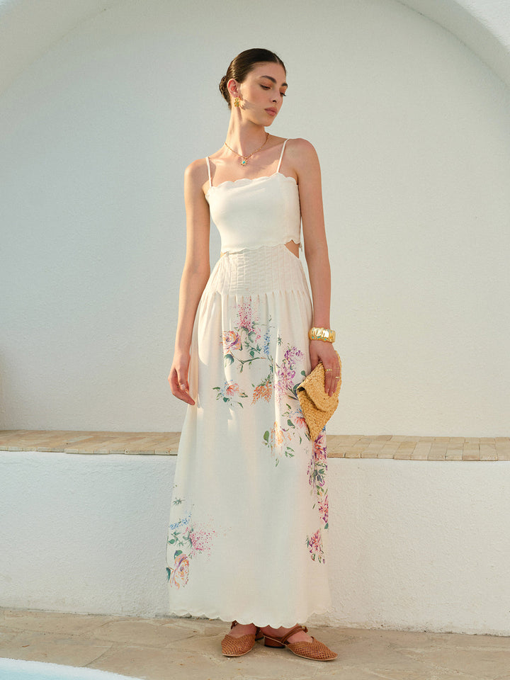Floral Cutout Waist Sundress – Women's Summer Dress | Isolde