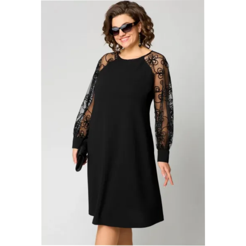 Lace Mesh Midi Dress – Women's Cocktail Dress | Clara