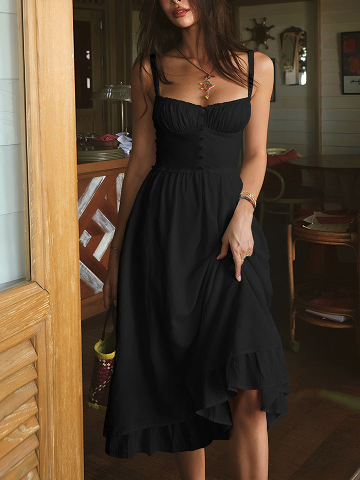 Spaghetti Strap Midi Dress – Women's Summer Dress | Celeste