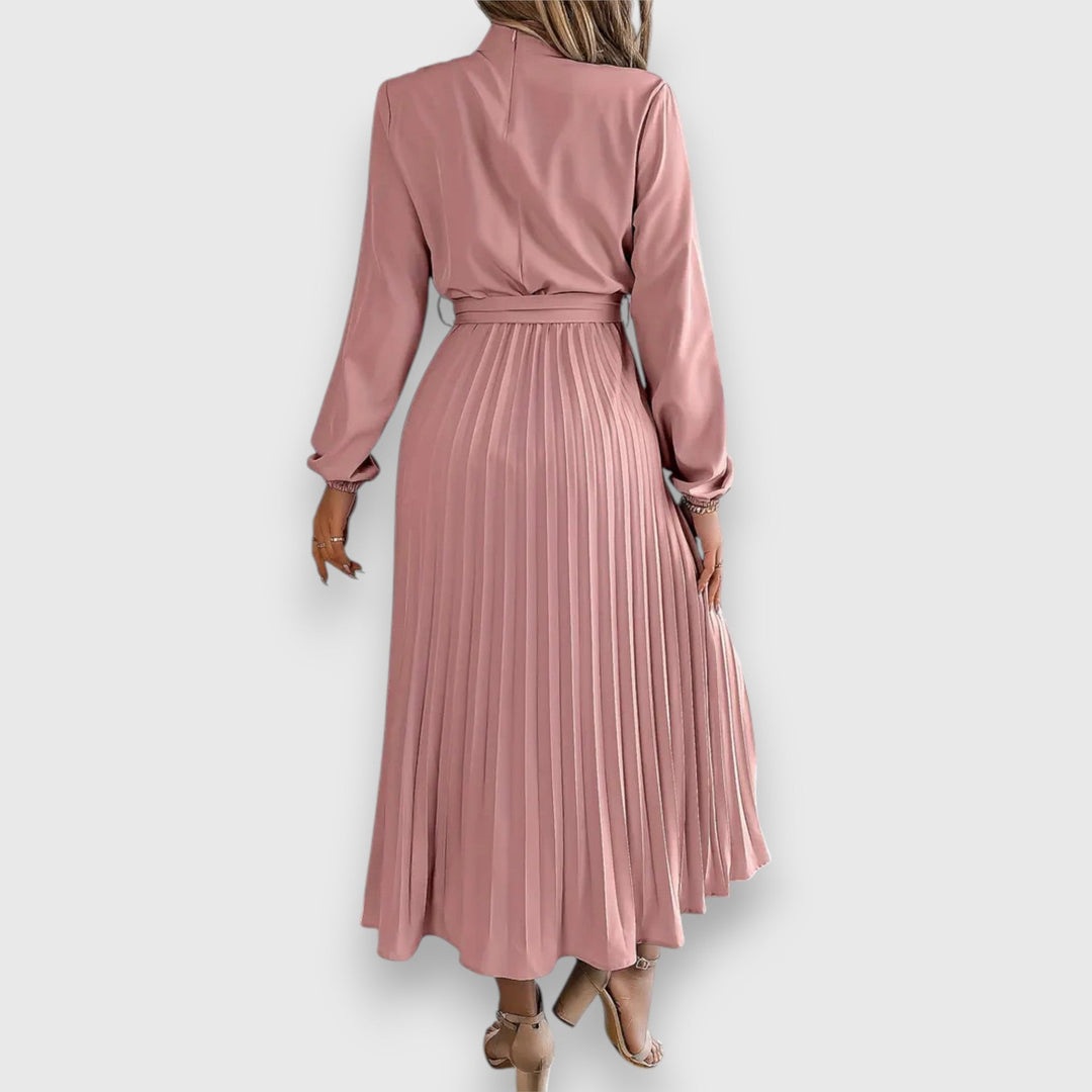 Pleated Midi Dress – Women's Elegant Dress | Valentina
