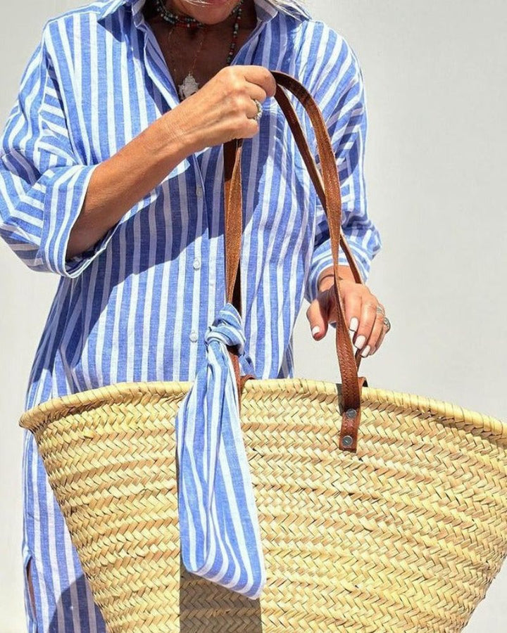 Striped Maxi Shirt Dress – Women's Casual Dress | Camilla