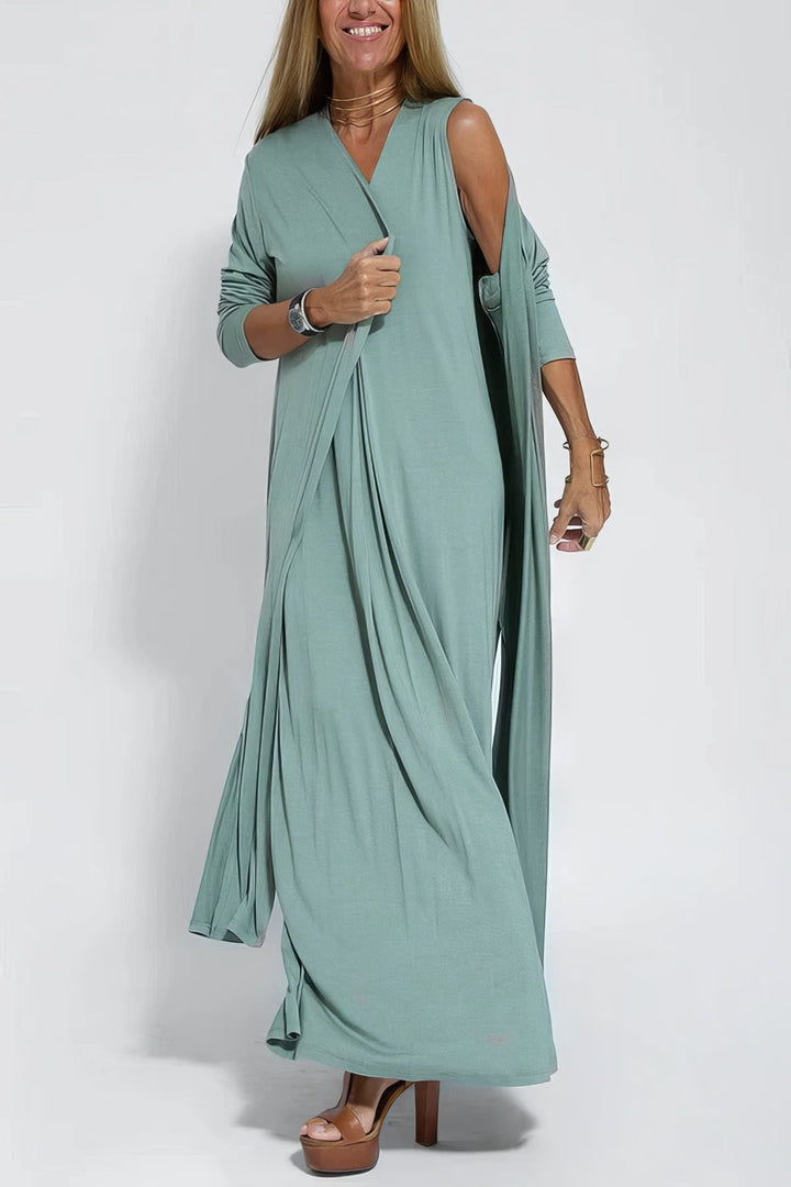 Draped Maxi Dress – Women's Casual Dress | Seraphina