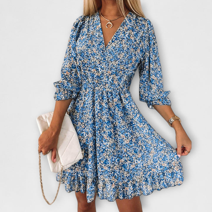 Floral Smocked Mini Dress – Women's Casual Dress | Elara