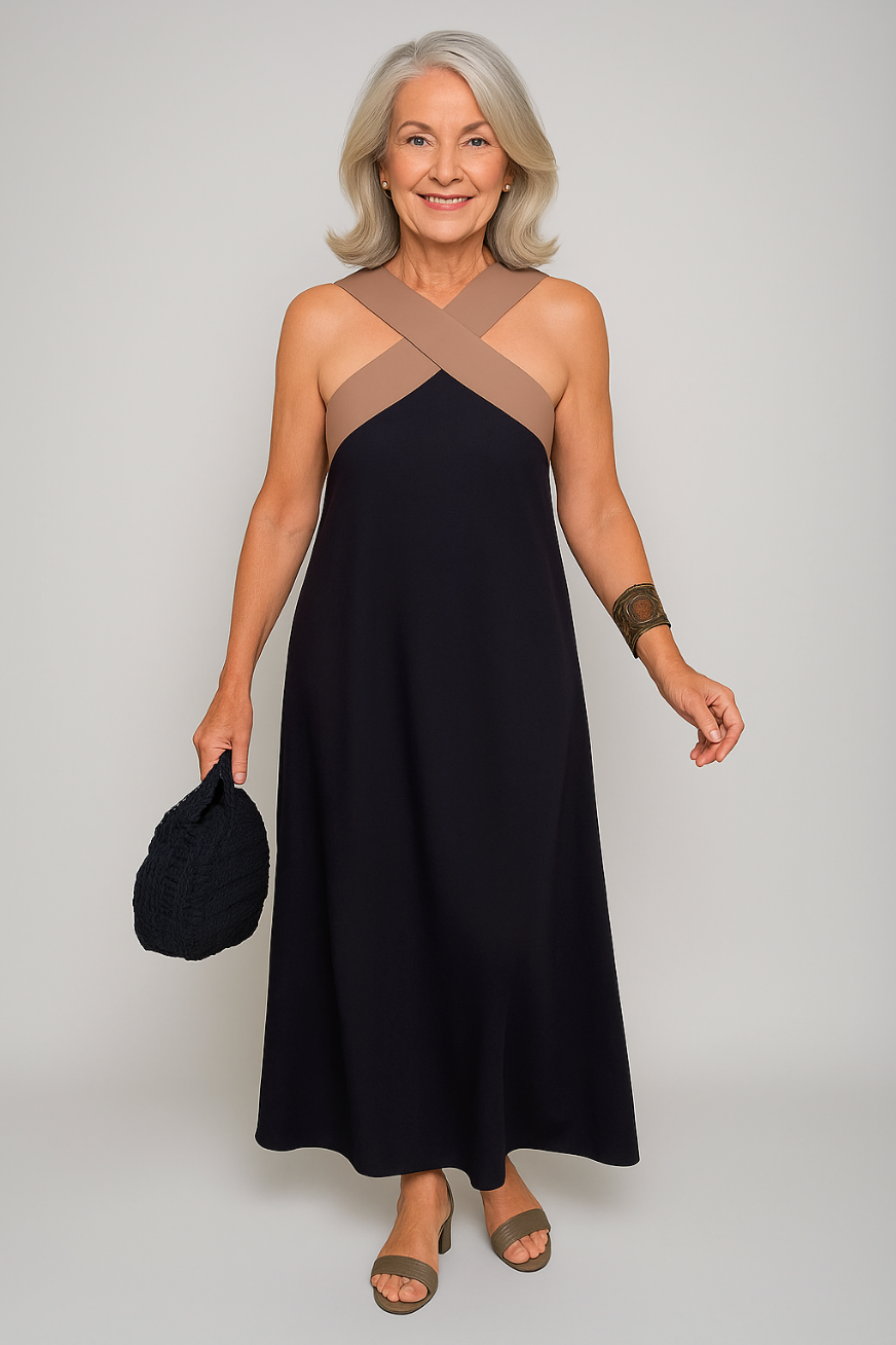 Halter Cross Neck Maxi Dress – Women's Casual Summer Dress | Celeste