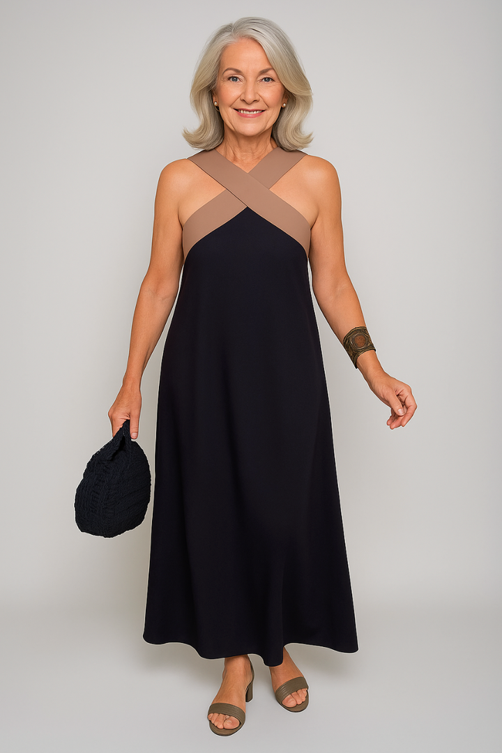 Halter Cross Neck Maxi Dress – Women's Casual Summer Dress | Celeste