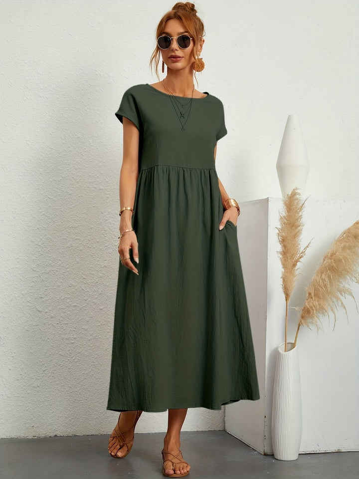 Smocked Maxi Dress – Women's Casual Summer Dress | Camille