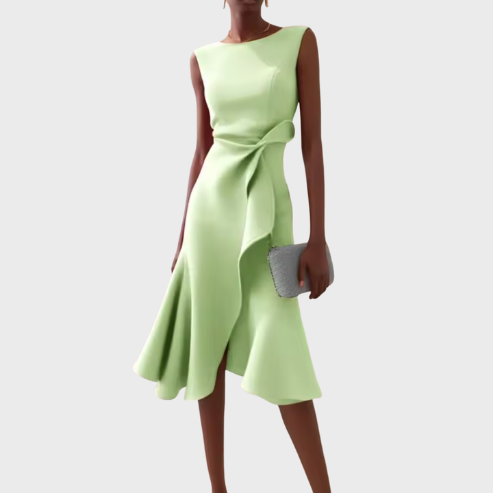 Satin One-Shoulder Midi Dress – Women's Cocktail Dress | Liora