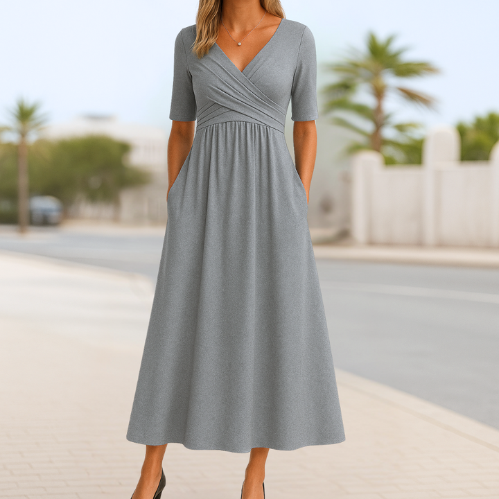 Wrap Midi Dress – Women's Elegant Dress | Celeste