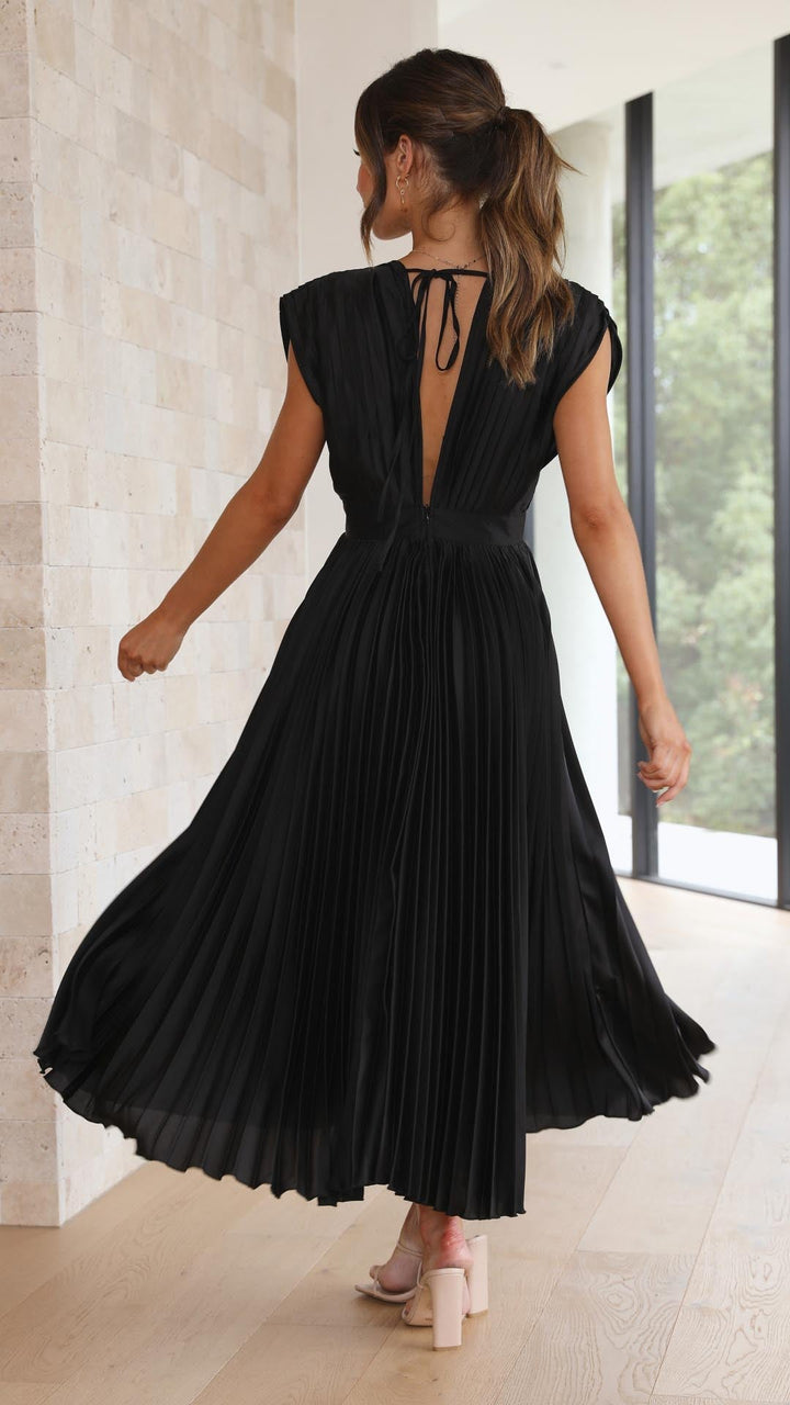 Tie Front Pleated Midi Dress – Women's Casual Summer Dress | Juliette