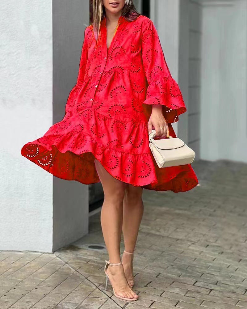 Balloon Sleeve Mini Dress – Women's Casual Dress | Amara