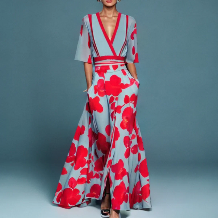 Floral Wrap Maxi Dress – Women's Casual Dress | Elvira