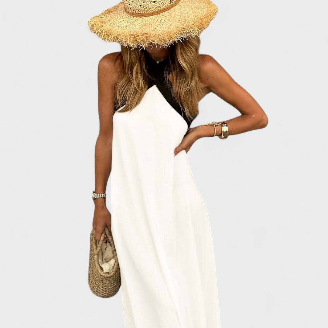 Halter Cross Neck Maxi Dress – Women's Casual Summer Dress | Celeste