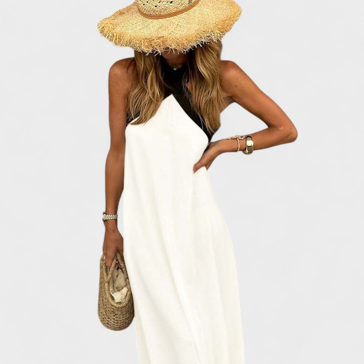 Halter Cross Neck Maxi Dress – Women's Casual Summer Dress | Celeste