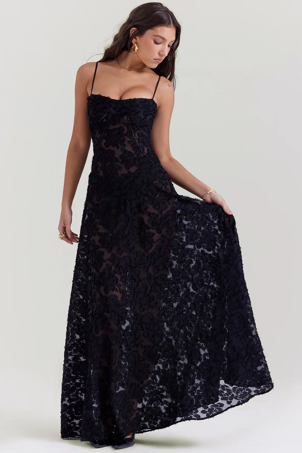 Open Back Maxi Dress – Women's Elegant Dress | Seraphina