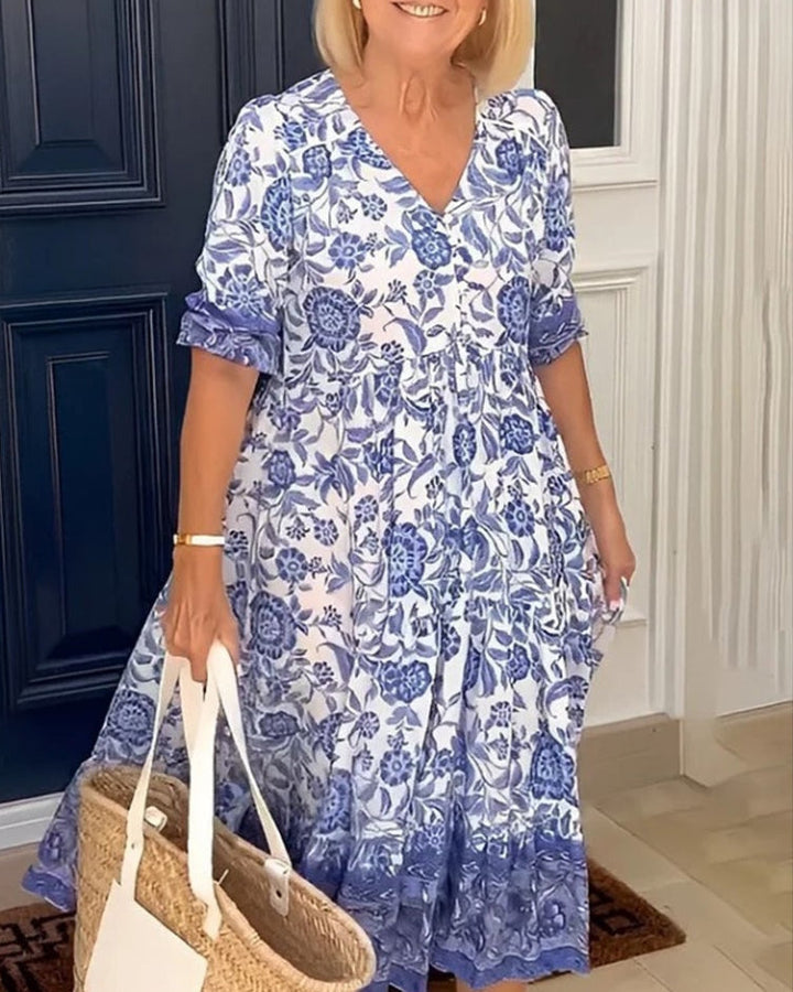 Floral Tiered Maxi Dress – Women's Casual Summer Dress | Vivienne