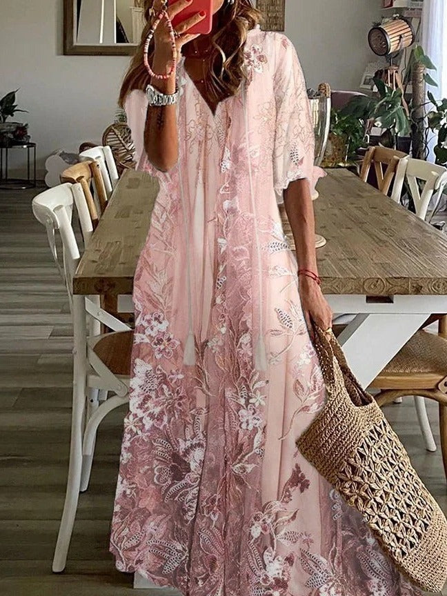 Floral Maxi Dress – Women's Casual Summer Dress | Seraphina