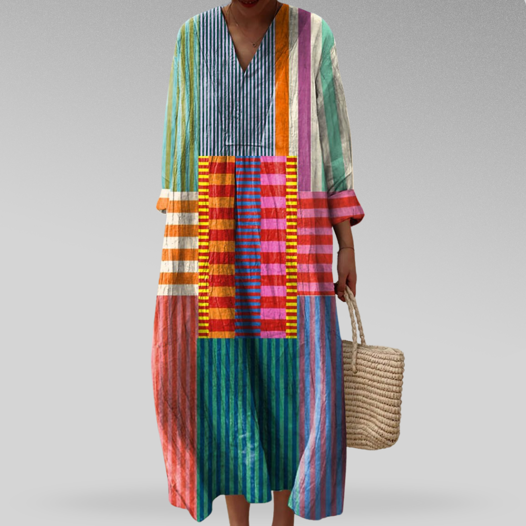 Striped Maxi Dress – Women's Casual Summer Dress | Seraphina