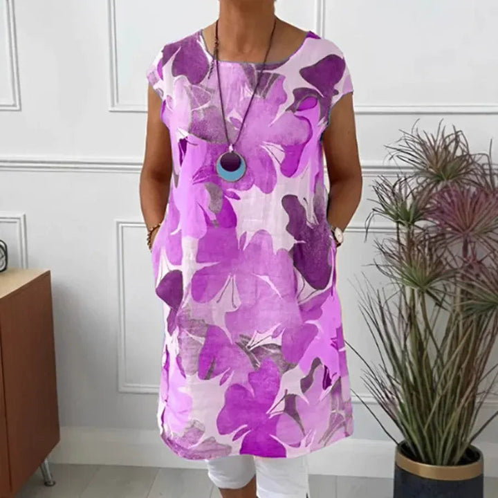 Printed Pocket Shift Dress – Women's Casual Dress | Seraphina