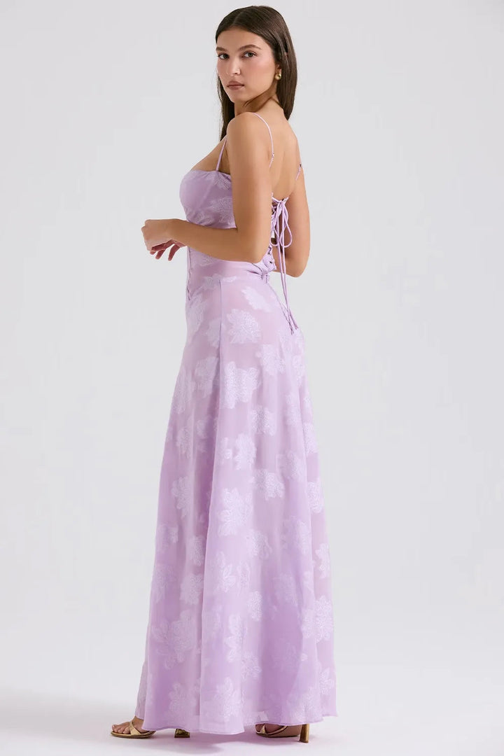 Open Back Maxi Dress – Women's Elegant Dress | Seraphina