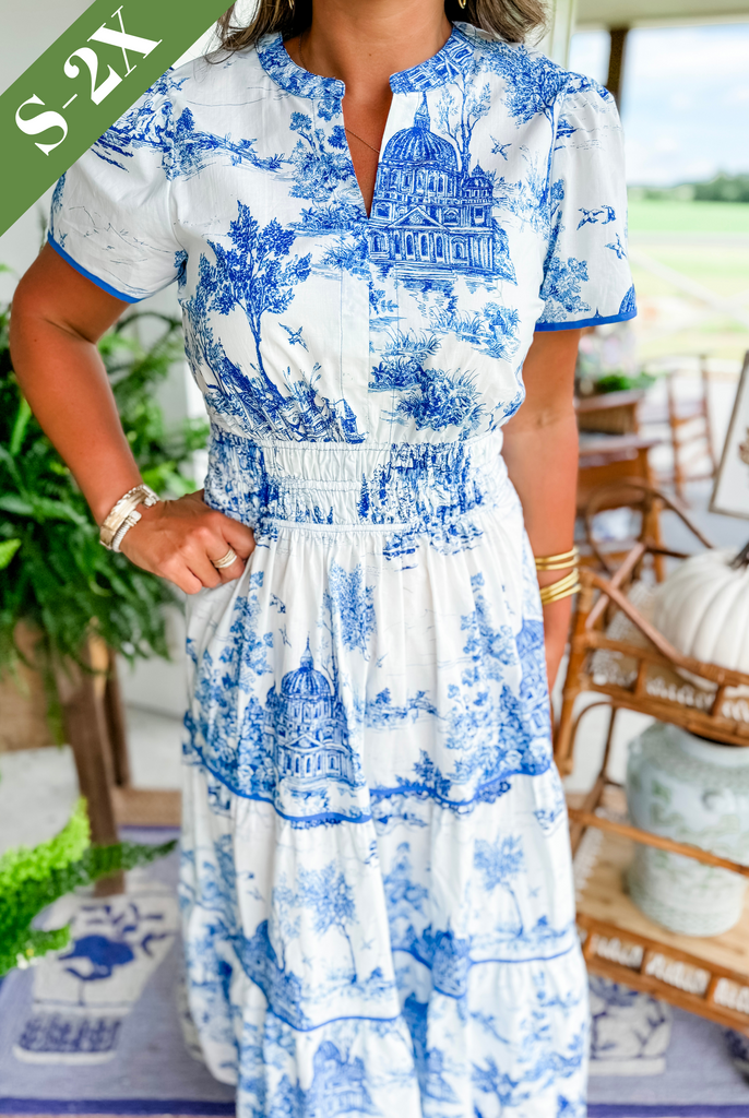 Printed Tiered Maxi Dress – Women's Casual Dress | Eliana