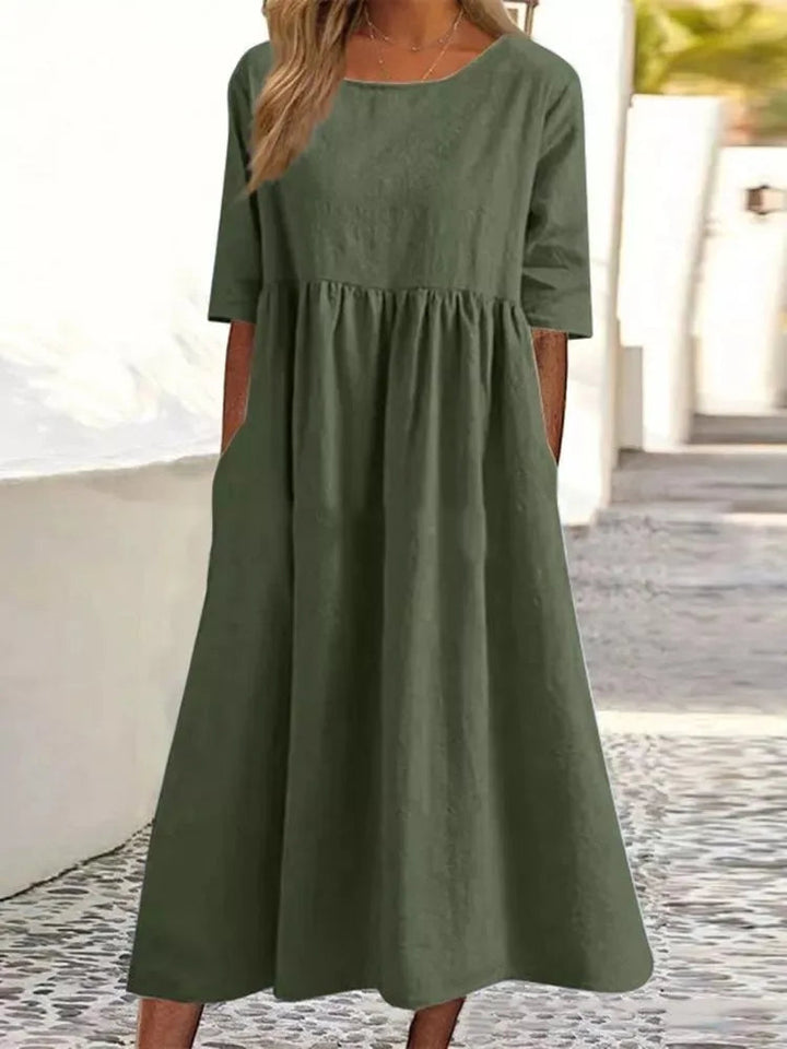 Smocked Maxi Dress – Women's Casual Dress | Elara
